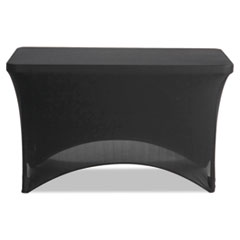 Iceberg iGear Fabric Table Cover, Polyester/Spandex, 24" x 48", Black
