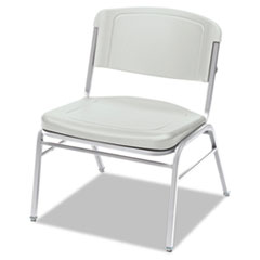 Iceberg Rough N Ready Series Big & Tall Stackable Chair, Platinum/Silver, 4/Carton