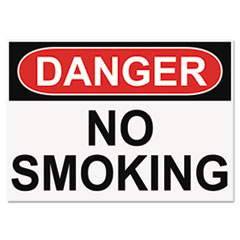 Headline® Sign OSHA Safety Signs, DANGER NO SMOKING, White/Red/Black, 10 x 14