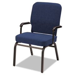 Alera® Oversize Stack Chair with Arms, Navy Fabric Upholstery, 2/Carton