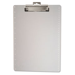 Officemate Plastic Clipboards with 12" Ruler Markings, 0.5" Clip Capacity, Holds 8.5 x 11 Sheets, Clear