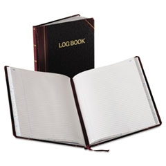 Boorum & Pease® Log Book, List-Management Format with Medium/College Rule, Black/Red Cover, (150) 10.13 x 7.78 Sheets