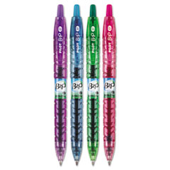 Pilot® B2P Bottle-2-Pen Recycled Gel Pen, Retractable, Fine 0.7 mm, Assorted Ink and Barrel Colors, 4/Pack