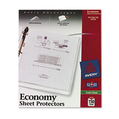 Avery® Top-Load Sheet Protector, Economy Gauge, Letter, Semi-Clear, 150/Box