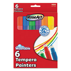 RoseArt® Washable Tempera Painters, Assorted, 6 per set