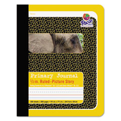 Pacon® Primary Journal, D'Nealian 1-3, Zaner-Bloser 2-3, Illustration/Manuscript Format, Yellow Cover, 9.75 x 7.5, 100 Sheets