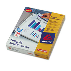 Avery® Snap-In Heavyweight Sheet Protector, Letter, Diamond Clear, 50/Box