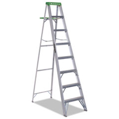 Louisville® #428 Folding Aluminum Step Ladder, 8 ft, 7-Step, Green
