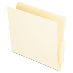 Pendaflex® Manila End Tab Folders, 9.5" High Front, Straight 2-Ply Tabs, Letter Size, Manila, 100/Box