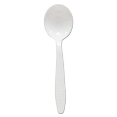 Dart® Heavyweight Polystyrene Soup Spoons, Guildware Design, White, 1000/Carton