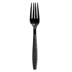Dart® Guildware Heavyweight Plastic Forks, Black, 1000/Carton