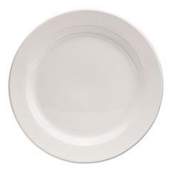Office Settings Chef's Table Fine Porcelain Round Dinnerware, Salad Plate, 8" dia, White, 8/Box