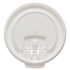 Dart® Lift Back and Lock Tab Cup Lids for Foam Cups, Fits 8 oz Trophy Cups, White, 100/Pack