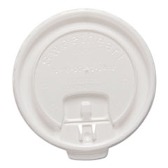 Dart® Lift Back and Lock Tab Cup Lids for Foam Cups, Fits 12 oz Trophy Cups, White, 100/Pack