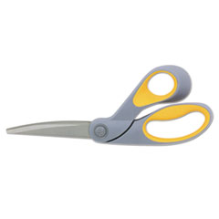 Westcott® ExtremEdge Adjustable Tension Titanium Bonded Scissors, 8" Bent, Gray