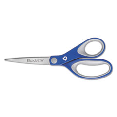 Westcott® Straight KleenEarth Soft Handle Scissors, 8" Long, Blue/Gray
