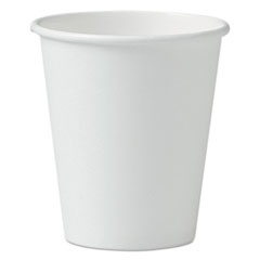 Dart® Single-Sided Poly Paper Hot Cups, 6 oz, White, 50/Pack, 20 Packs/Carton