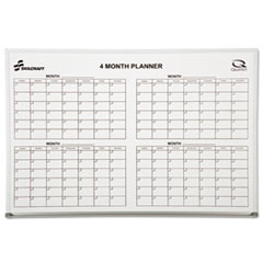 7110015550295, SKILCRAFT Cubicle Calendar Board, Four Month, 24 x 36, White Surface, Aluminum Frame