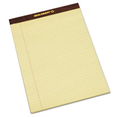 7530013566727, SKILCRAFT Legal Pads, Wide/Legal Rule, Brown Leatherette Headband, 50 Canary-Yellow 8.5 x 11.75 Sheets, Dozen
