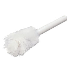 Carlisle Sparta Handle Bottle Brush, Pint, White Polyester Bristles, 4.5" Brush, 7.5" White Plastic Handle