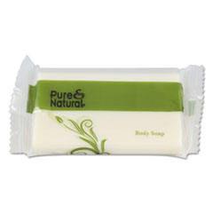Pure & Natural™ Body and Facial Soap, Fresh Scent, # 1 1/2 Flow Wrap Bar, 500/Carton