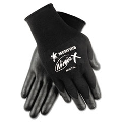 MCR™ Safety Ninja x Bi-Polymer Coated Gloves, Large, Black, Pair