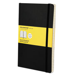 Moleskine® Classic Softcover Notebook, Squared, 8 1/4 x 5, Black Cover, 192 Sheets