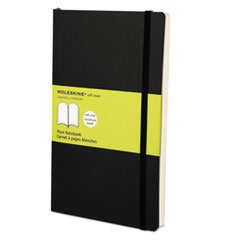 Moleskine® Classic Softcover Notebook, Plain, 8 1/4 x 5, Black Cover, 192 Sheets
