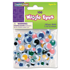 Creativity Street® Wiggle Eyes Assortment, Assorted Sizes, Assorted Colors, 100/Pack