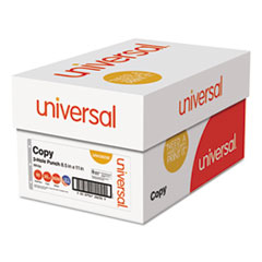 Universal® Copy Paper, 92 Bright, 3-Hole, 20 lb Bond Weight, 8.5 x 11, White, 500 Sheets/Ream, 10 Reams/Carton