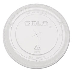 SOLO® Straw-Slot Cold Cup Lids, Fits 9 oz to 20 oz Cups, Clear, 100/Pack