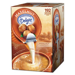 International Delight® Flavored Liquid Non-Dairy Coffee Creamer, Hazelnut, 0.4375 oz Cups, 192 Cups/CT
