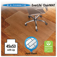 ES Robbins® 45x53 Lip Chair Mat, Economy Series for Hard Floors