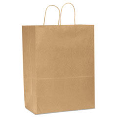 General Paper Shopping Bag, 60lb Kraft, Heavy-Duty 13 x 6 x 15 3/4, 250 bags