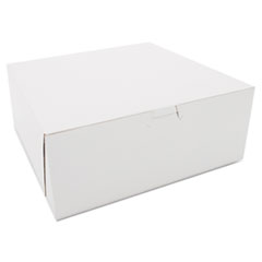 SCT® White One-Piece Non-Window Bakery Boxes, 10 x 10 x 4, White, Paper, 100/Carton