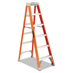 Louisville® Fiberglass Heavy Duty Step Ladder, 73 3/5", 5-Step, Orange