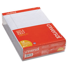 Universal® Colored Perforated Note Pads, 8 1/2 x 11, Orchid, 50 Sheet, Dozen