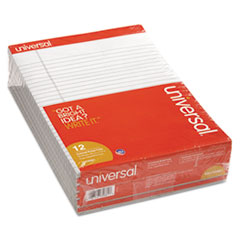 Universal® Colored Perforated Note Pads, 8 1/2 x 11, Gray, 50 Sheet, Dozen