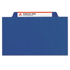 Smead® Six-Section Colored Pressboard Top Tab Classification Folders with SafeSHIELD® Coated Fasteners