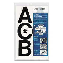 Chartpak® Press-On Vinyl Uppercase Letters, Self Adhesive, Black, 3"h, 50/Pack