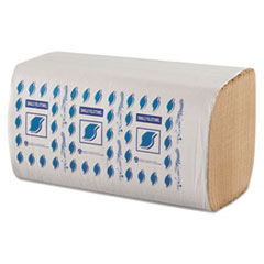 GEN Single-Fold Paper Towels, 1-Ply, 9 x 9.25, Kraft, 334/Pack, 12 Packs/Carton