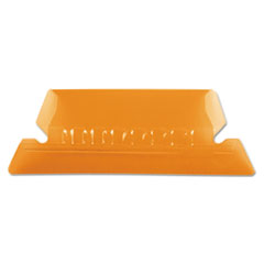 Pendaflex® Transparent Colored Tabs For Hanging File Folders, 1/5-Cut, Orange, 2" Wide, 25/Pack