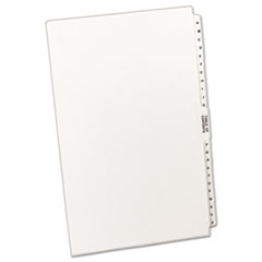 Avery® Avery-Style Legal Exhibit Side Tab Divider, Title: A-Z, 14 x 8 1/2, White