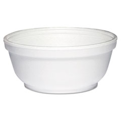Dart® Foam Bowls, 8 oz, White, 50/Pack, 20 Packs/Carton