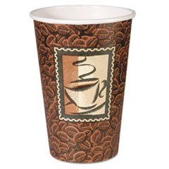 Dixie® Java Hot Paper Cups, 16 oz, Java Design, Brown, 50/Sleeve, 20 Sleeves/Carton