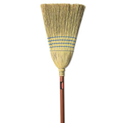 Rubbermaid® Commercial Corn-Fill Broom, Corn Fiber Bristles, 38" Overall Length, Blue