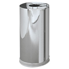 Rubbermaid® Commercial Atrium Steel Containers,7 7/10 gal, Stainless Steel