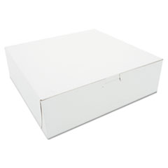 SCT® White One-Piece Non-Window Bakery Boxes, 10 x 10 x 3, White, Paper, 200/Carton