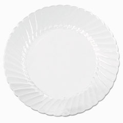 WNA Classicware Plates, Plastic, 10.25" dia, Clear, 18/Bag, 8 Bags/Carton