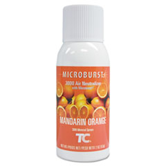 Rubbermaid® Commercial Microburst 3000 Refill, Mandarin Orange, 2 oz Aerosol Spray, 12/Carton